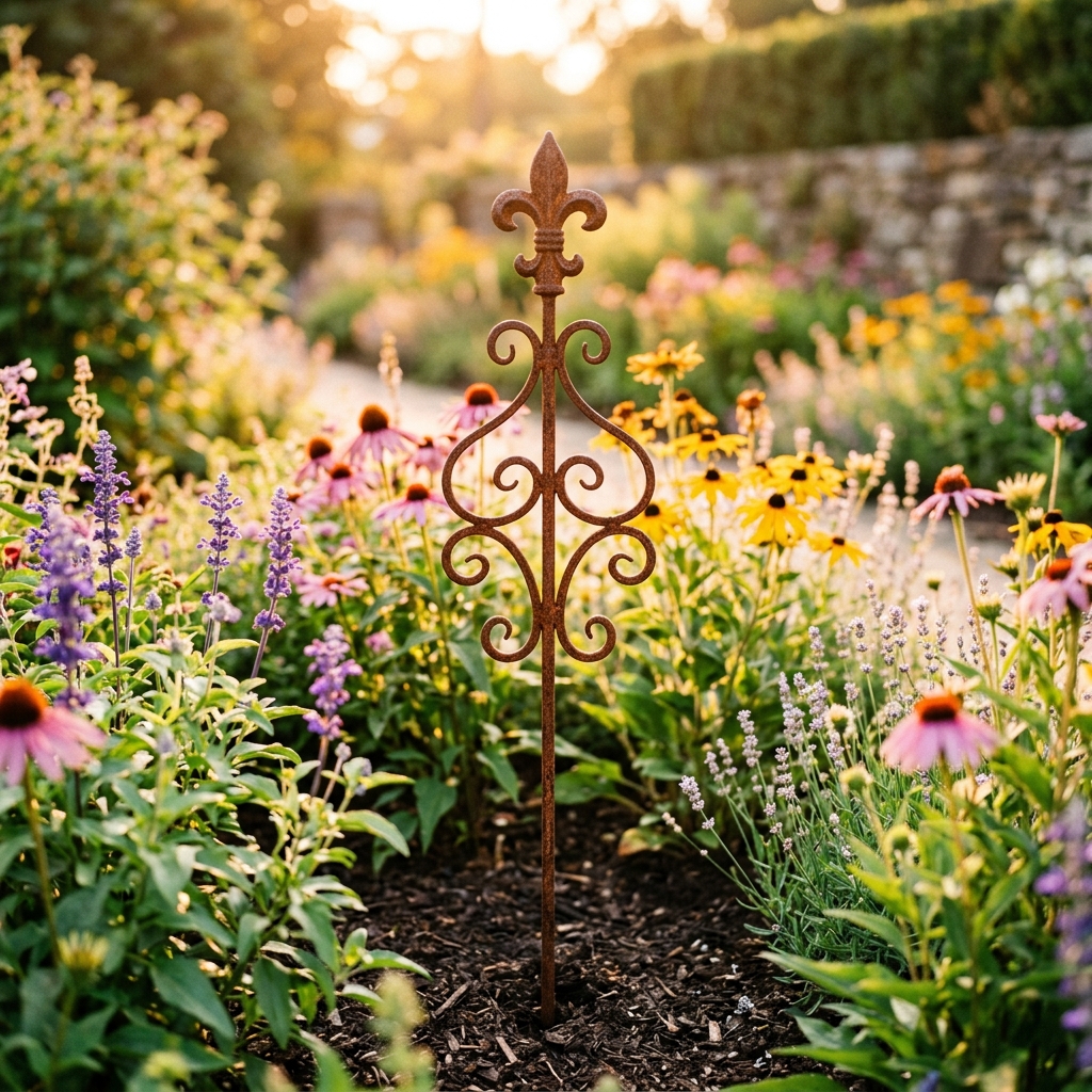 Metall Gartenstecker Rost