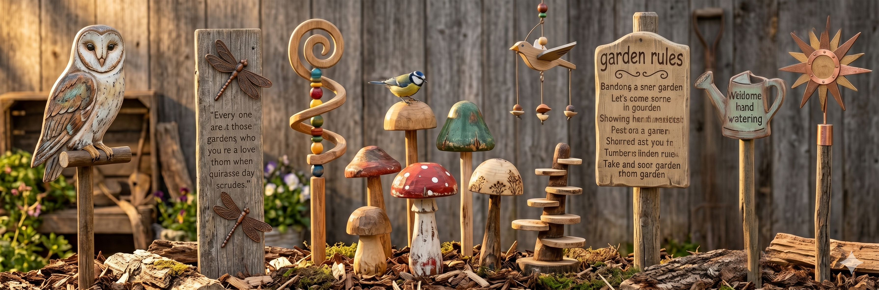 Holz Gartenstecker