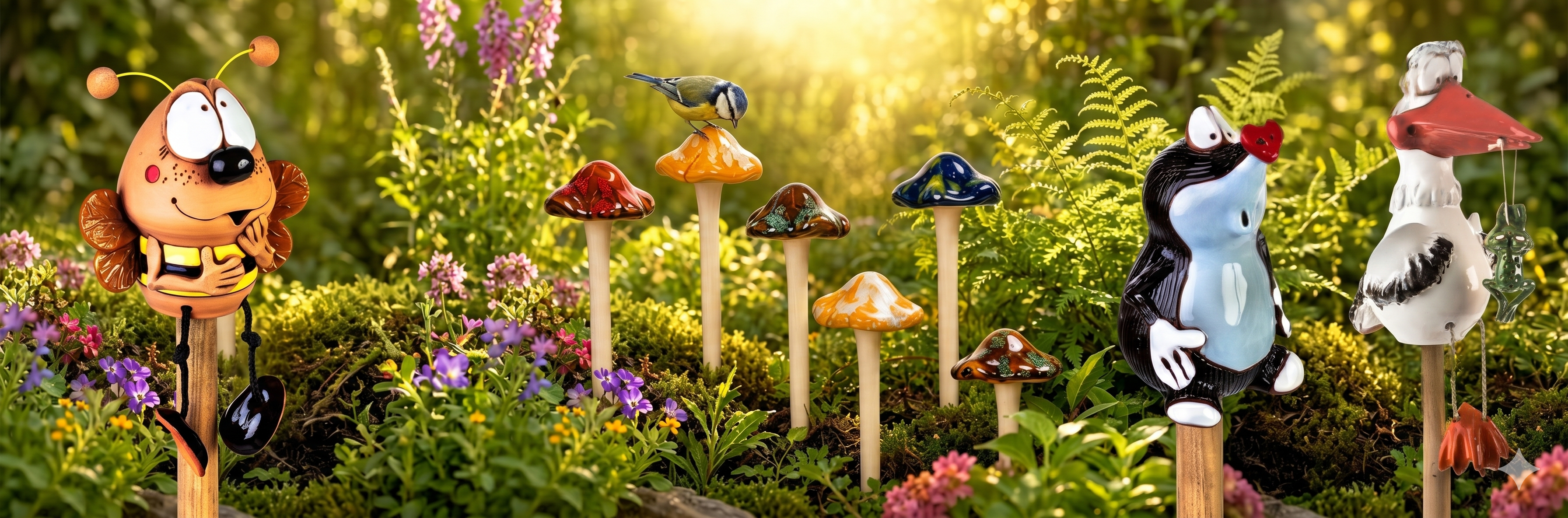 Keramik Gartenstecker